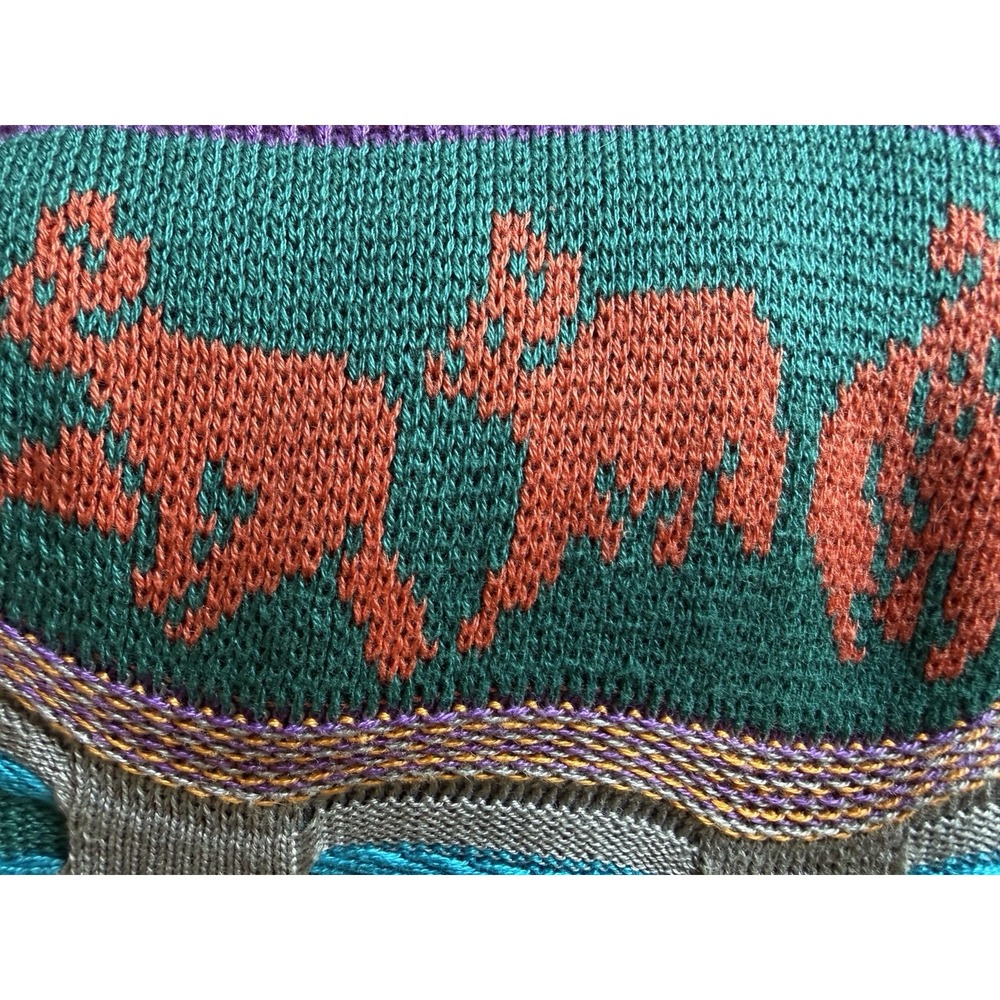 Vintage HySport Australia 100% Cotton Cardigan Sweater Men's Size 14 Coogi Style - Picture 6 of 16
